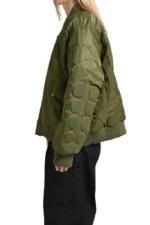 Satoshi Nakamoto Satin Ma1 Moto Jacket Grn