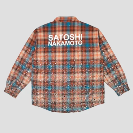 Satoshi Nakamoto Shattered Glass Flannel