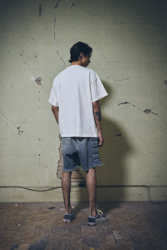 Satoshi Nakamoto Denim Moto Short