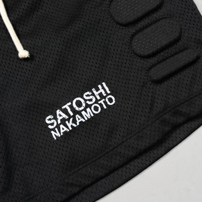 Satoshi Nakamoto Mesh Moto Shorts Black