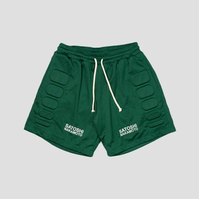 Satoshi Nakamoto Mesh Moto Shorts Green