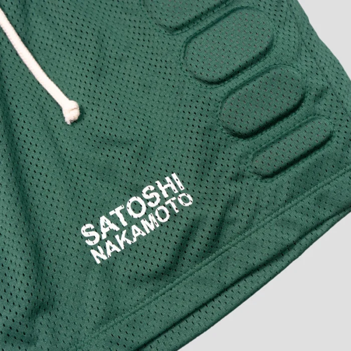 Satoshi Nakamoto Mesh Moto Shorts Green