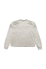 Satoshi Nakamoto Patchwork Collegiant Longsleeve Shirt Gray