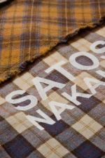 Satoshi Nakamoto Patchwork Logo Flannel Shirt Brown