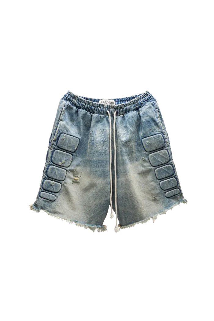 Satoshi Nakamoto Denim Moto Short