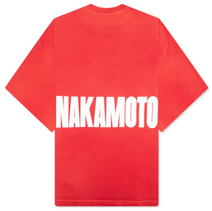 Satoshi Nakamoto ‘Red’ Impact Logo Tee