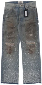Satoshi Nakamoto ‘Other Scenes’ Shattered Glass Denim Jeans